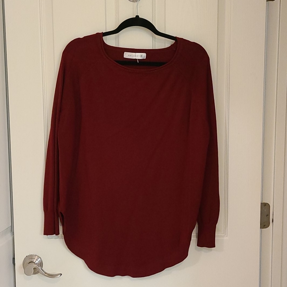 Kiki LaRue Butter Sweater Burgundy M/L